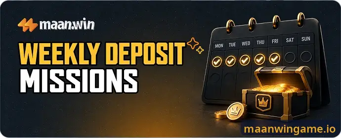 Maanwin Weekly Deposit Missions promotion banner